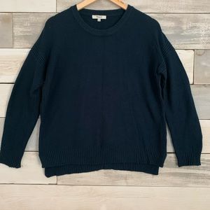 Madewell | Navy Texturework Crewneck Sweater
